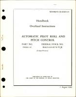 Overhaul Instructions for Automatic Pilot Roll and Pitch Control - Part 15836-1-A 