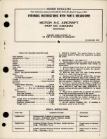 Overhaul Instructions with Parts Breakdown for AC Aircraft Motor - Part A24A9212 
