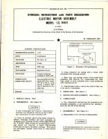 Overhaul Instructions with Parts Breakdown for Electric Motor Assembly - Model I.S. 14441 