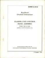 Overhaul Instructions for Flasher Unit Control Panel Assembly - Part G-4465