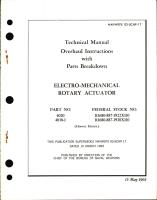 Overhaul Instructions with Parts Breakdown for Electro-Mechanical Rotary Actuator