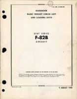 Basic Weight Check List and Loading Data - F-82B Twin Mustang