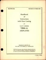 Instructions with Parts Catalog for TBM-3S