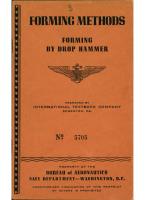 Forming Methods - Drop Hammer - Bureau of Aeronautics