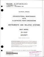 Organizational Maintenance with Illustrated Parts Breakdown for Instruments and Related Systems for OV-10A/D