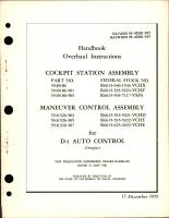 Overhaul Instructions for Cockpit Station Assembly, Maneuver Control Assembly for D-1 Auto Control