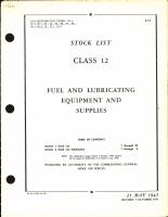 Stock List Fuel and Lubricating Equipment and Supplies