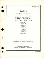 Overhaul Instructions for Direct Cranking Electric Starters 