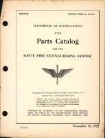 Handbook of Instructions with Parts Catalog for the Alfite Fire Extinguishing System