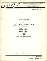Revision to Parts Catalog for Electric Motors - Models C728, C842, C865, C982, and C898