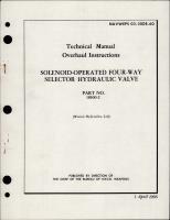 Overhaul Instructions for Solenoid Operated Four Way Selector Hydraulic Valve - Part 18160-2 