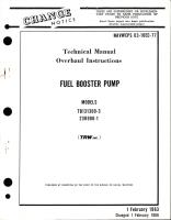 Overhaul Instructions for Fuel Booster Pump - Models TB131300-3 and 238900-1