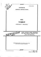 Service Instructions for Model V-1650-9 Aircraft Engines