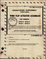 Supplement to Overhaul Manual for Wing Flap Actuator Assemblies