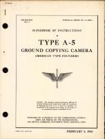 Handbook of Instructions for Type A-5 Ground Copying Camera