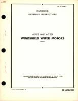 Overhaul Instructions for Windshield Wiper Motors - A-7012 and A-7531