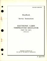 Service Instructions for Electronic Cabin Temperature Regulator - Part 30074