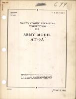 Pilot's Flight Operating Instructions for Army Model AT-9A