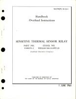 Overhaul Instructions for Sensitive Thermal Sensor Relay  - Part 5500055-2