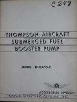Thompson Aircraft Submerged Fuel Booster Pump - Model TF-12900-7