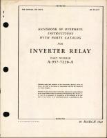 Overhaul Instructions with Parts Catalog for Inverter Relay A-957-7220-A