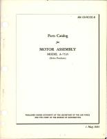 Parts Catalog for Motor Assembly - Model A-7535