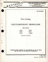 Parts Catalog for Counterweight Propellers - Hub Models 2B20, 2D30, 2E40, 3D40, 3E50, and 12D40
