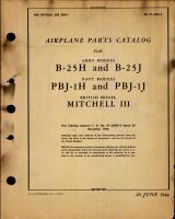 Airplane Parts Catalog for B-25 Army and Navy Models