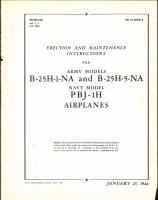 Erection and Maintenance Instructions for B-25H-1-NA, B-25H-5-NA, and PBJ-1H Airplanes
