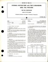 Overhaul Instructions with Parts Breakdown for Fuel Pressure Gage - Part AW2015AC01 