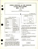 Overhaul Instructions with Parts Breakdown for Electric Motor Assembly - Model I.S. 14441 - Part 47069A
