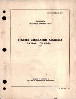 Overhaul Instructions for Starter Generator Assembly - Part VG-460 - Type V30-5-A