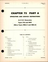 Operating and Service Instructions for A-C D-C Generator, Ch 75 Part A