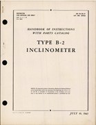 Handbook of Instructions with Parts Catalog for Type B-2 Inclinometer
