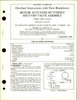 Overhaul Instructions with Oarts Breakdown for Motor Actuated Butterfly Shut Off Valve Assemblyy - Part 113255