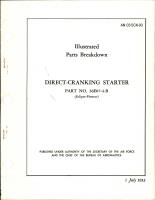 Illustrated Parts Breakdown for Direct Cranking Starter - Part 36E07-4-B
