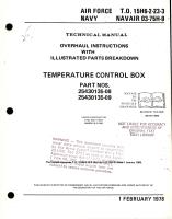 Overhaul Instructions with Illustrated Parts Breakdown for Temperature Control Box - Parts 25430135-08, 25430135-09
