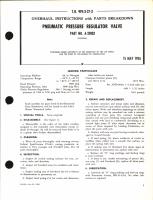 Overhaul Instructions with Parts Breakdown for Pneumatic Pressure Regulator Valve Part No. A-20103 