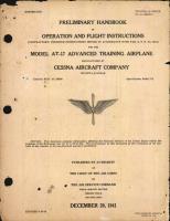 Operation and Flight Instructions for Model AT-17 Advanced Training Airplane