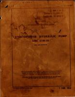 Overhaul Instructions for Stratopower Hydraulic Pump - Model 67 WB 300 