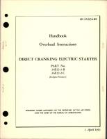 Overhaul Instructions for Direct Cranking Electric Starter - Parts 36E22-2-B and 36E22-2-C 