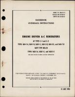 Overhaul Instructions for Engine Driven AC Generators AF Types C-1 and C-3, Navy Type NEA-10 