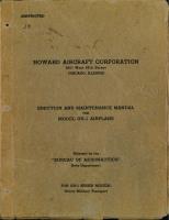 Erection and Maintenance Manual for Model GH-1 Airplane