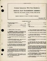 Overhaul Instructions with Parts for Manual Flap Transmission Assembly 