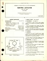 Overhaul Instructions with Parts Breakdown for Electric Actuator - Part 108740 