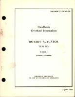 Overhaul Instructions for Rotary Actuator Type No. R-4104-1