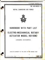 Handbook with Parts List for Electro-Mechanical Rotary Actuator Model R6116M2 