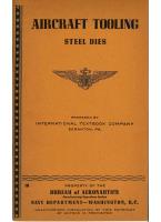 Aircraft Tooling - Steel Dies - Bureau of Aeronautics