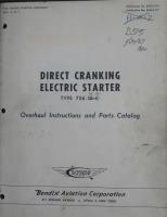 Overhaul Instructions with Parts for Direct Cranking Electric Starter - Type 756-10-C 