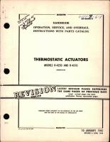  Operation, Service, & Overhaul Instructions with Parts Catalog for Thermostatic Actuators Models R-4250 and R-4310